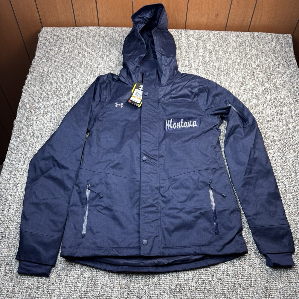Under Armour Storm Coldgear Jacket Womens Small Montana Embroidery Blue NWT